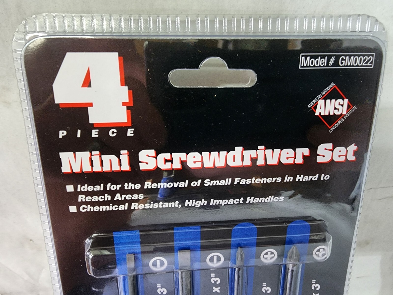 GM Goodwrench GM0022 4 Piece Mini Screwdriver Set