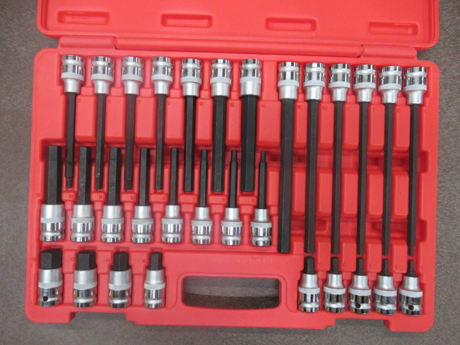 T&E TOOLS T3001 30pc.1/2″Dr. IN-HEX SOCKETS UPC: 9322159730012