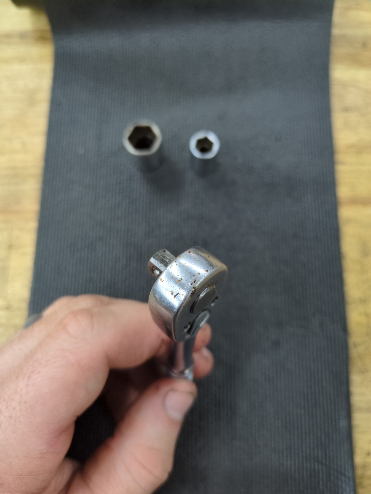 Vintage Snap-on TM70B 1/4” Drive Ratchet USA +Sockets