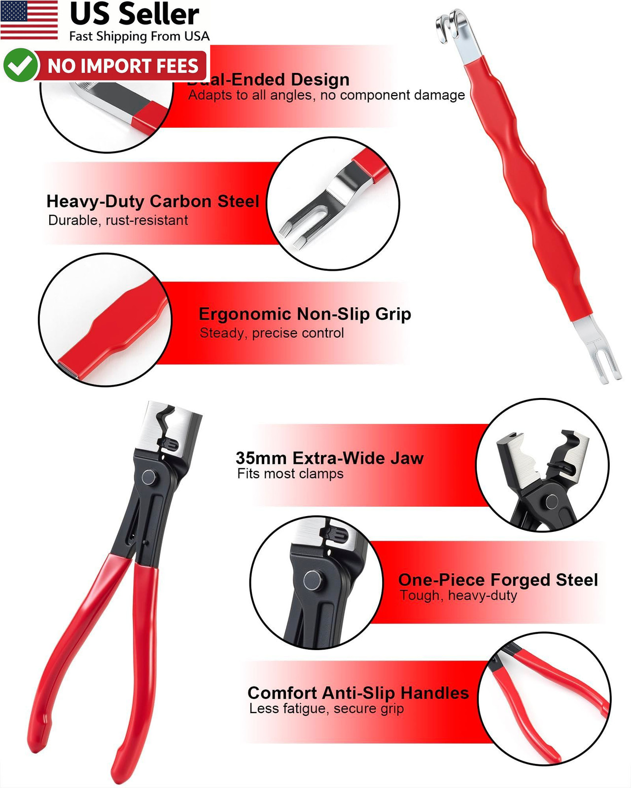 7 Pcs Electrical Disconnect Pliers Terminal Pin Removal Tool Kit Automotive