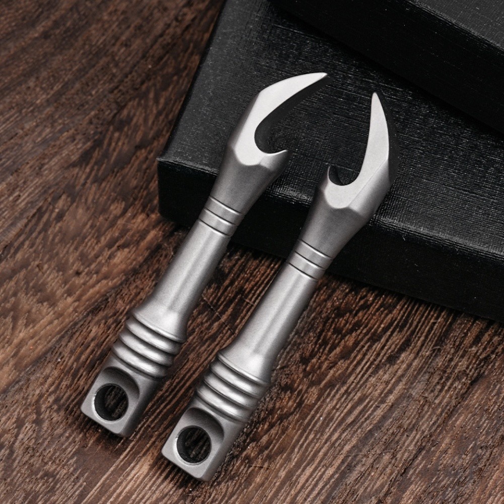 Portable Titanium for crowbar Keychain Tool for multi Use Bottle Opener Pry Bar