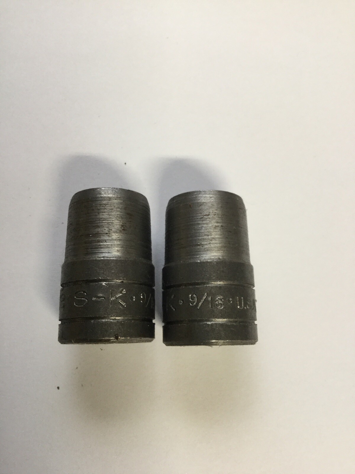 S-K vintage 1/2drive 6pt sockets 9/16″ Qty 2 Part #40118 Free Shipping!