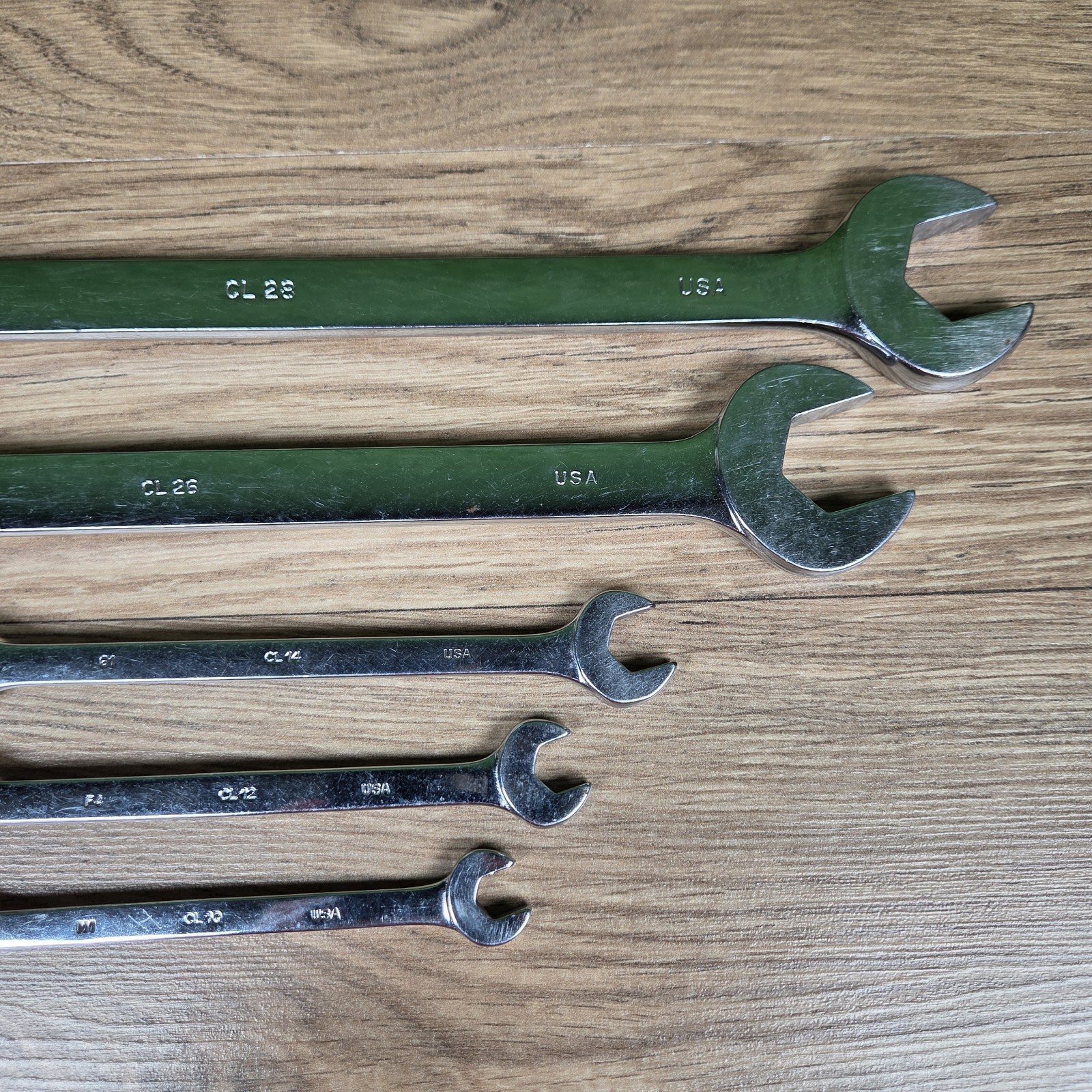 Lot of 5 Mac Tools Combination Wrenches Standard 12PT MADE IN USA