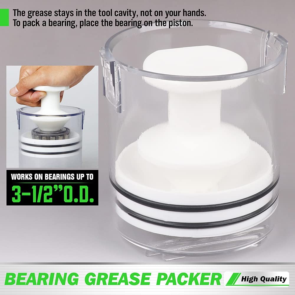 SWANLAKE GARDEN TOOLS Premium Bearing Packer Kit, 4.3*4.3*5.1inches, Green
