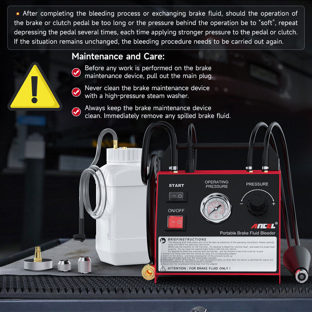 ANCEL BR2000 Car Auto Vacuum Brake Bleeder Tank Fluid Oil Change Pump Oil Tool