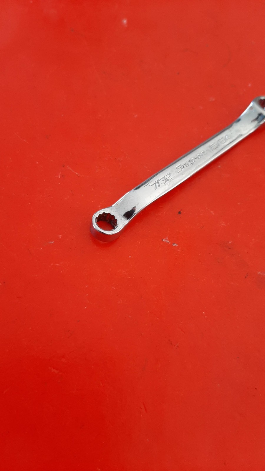 Snap-on XID1415A 7/32″ X 15/64″ 12Pt Point Offset Box End Wrench MARKED 120