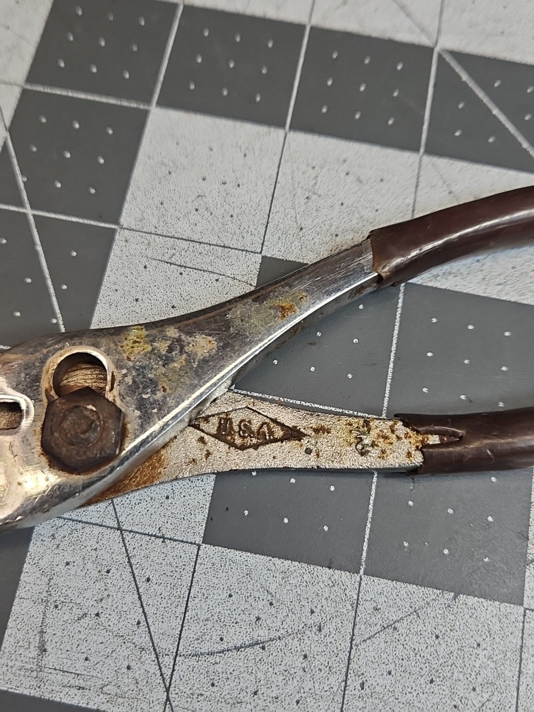 Blue-Point Tools Slip Joint Adjustable Pliers Worn Handle Patinad USA CD46CP