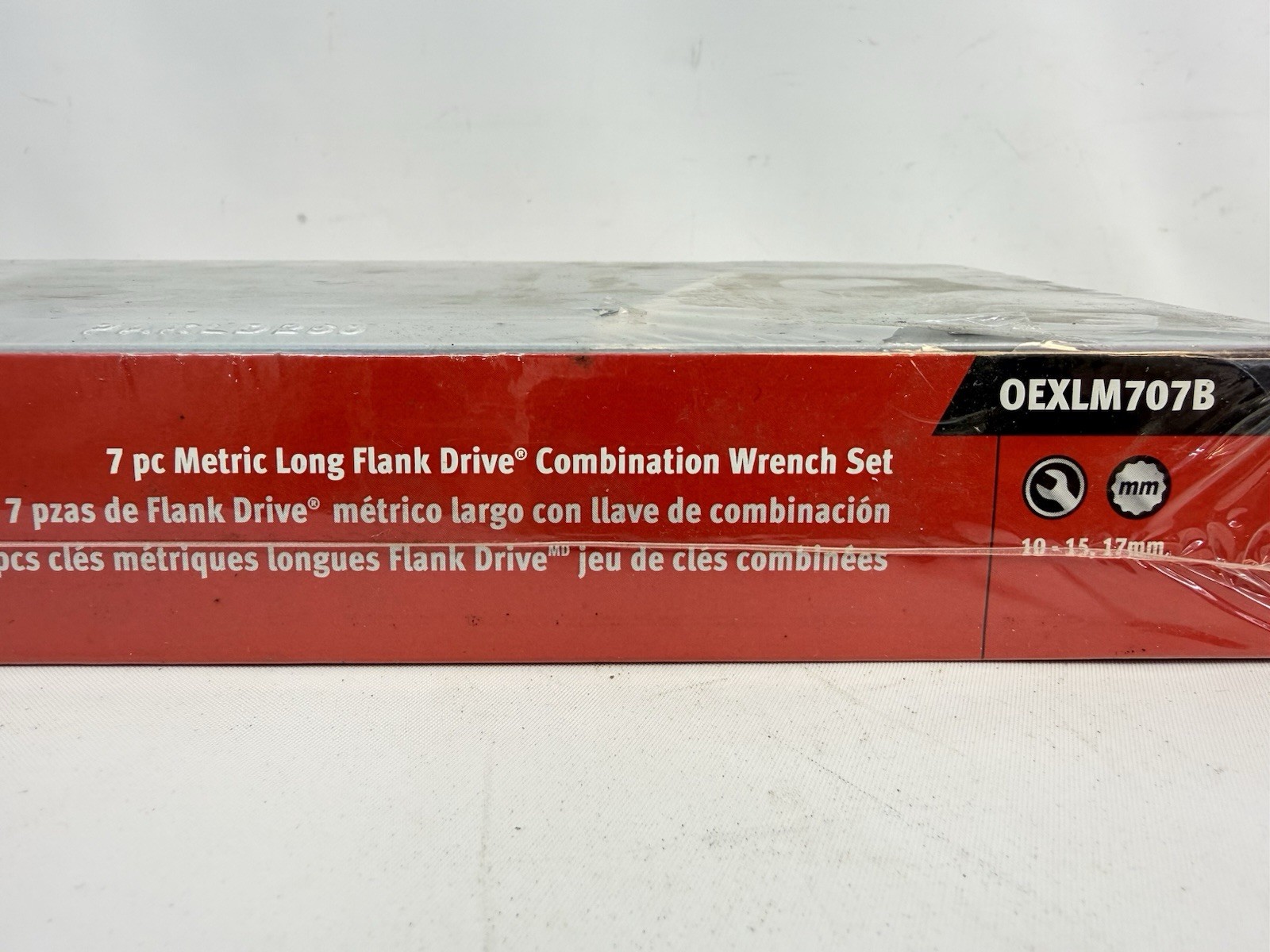 NEW Snap On OEXLM707B 7pc 10-17mm Metric Long Length Combo Wrench Set USA