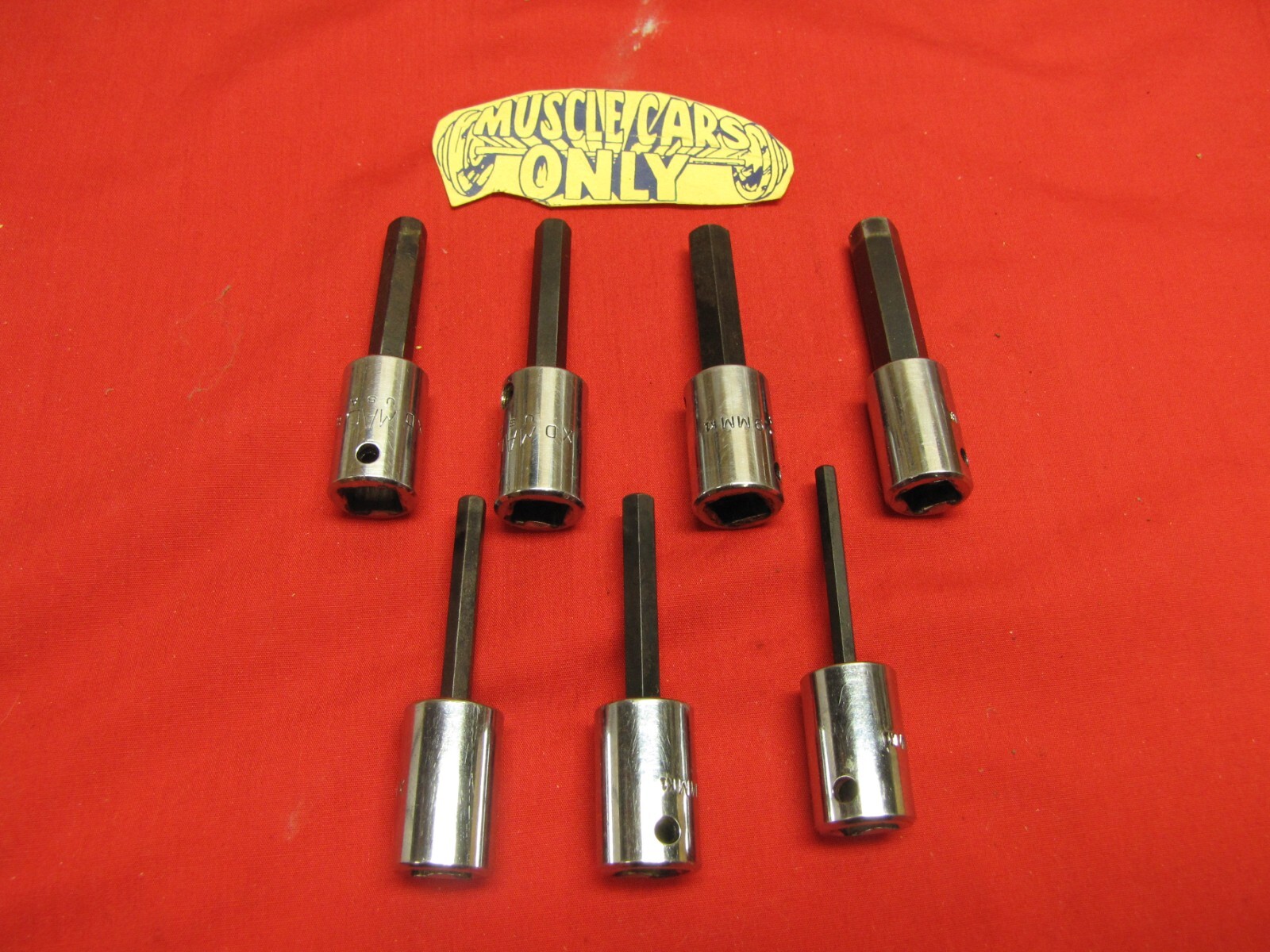MAC Tool USA Used 3/8 Drive SAE Chrome Stubby Hex Bit 7 Piece Socket Set