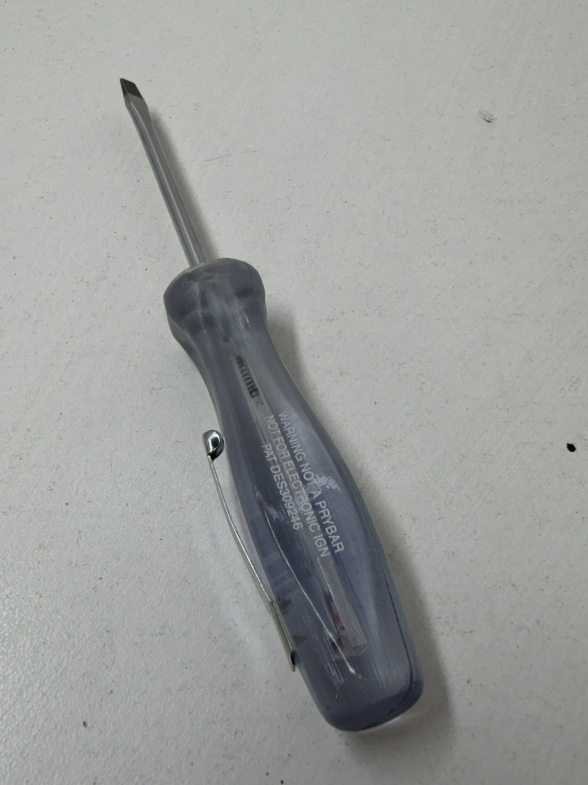 🔥Snap-on Tools USA NEW Flat Tip .025″ Clear Pocket Spark Tester w/Clip SDD214