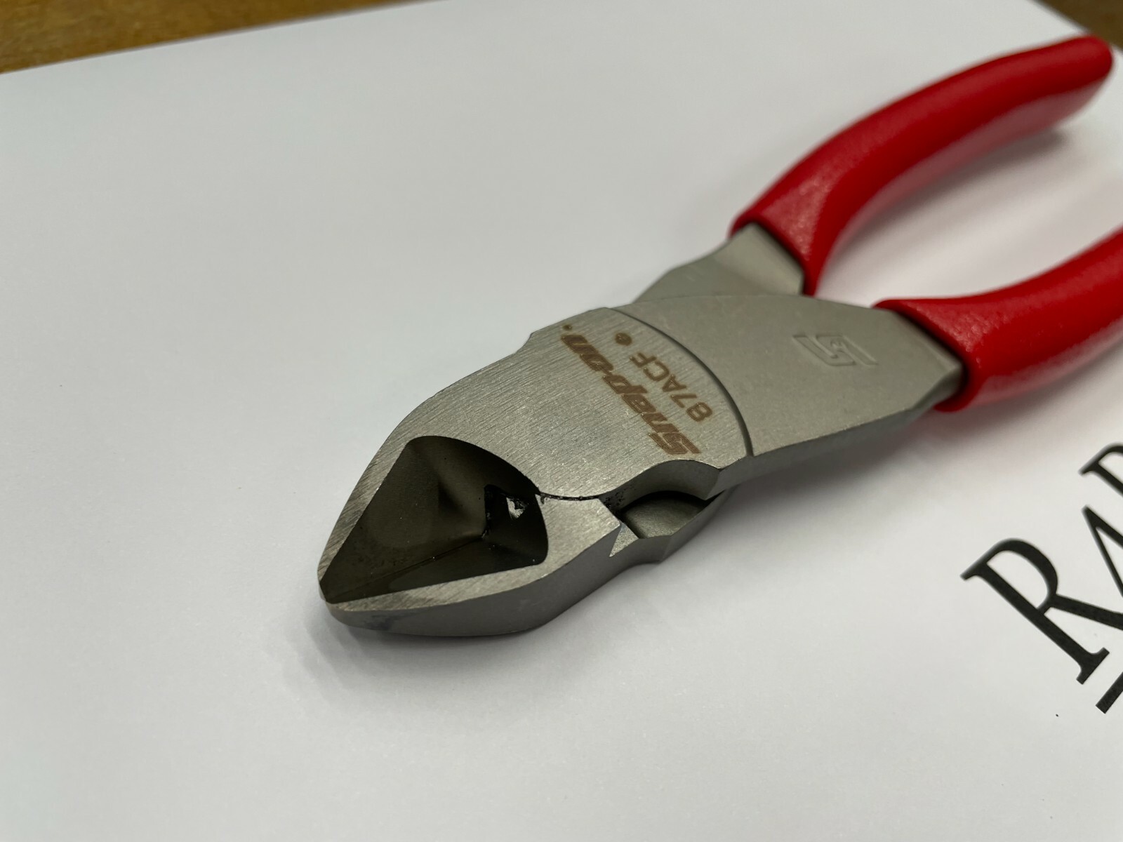Snap-On Tools USA NEW RED Soft Grip 7″ VECTOR EDGE Diagonal Cutter 87ACF