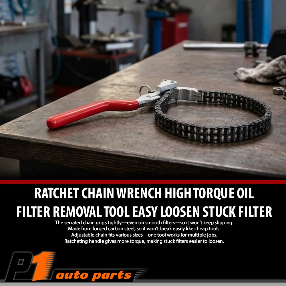 Fittings 60-160mm Oil Filter Change Pipe Heavy-Duty Ratcheting Chain Wrench