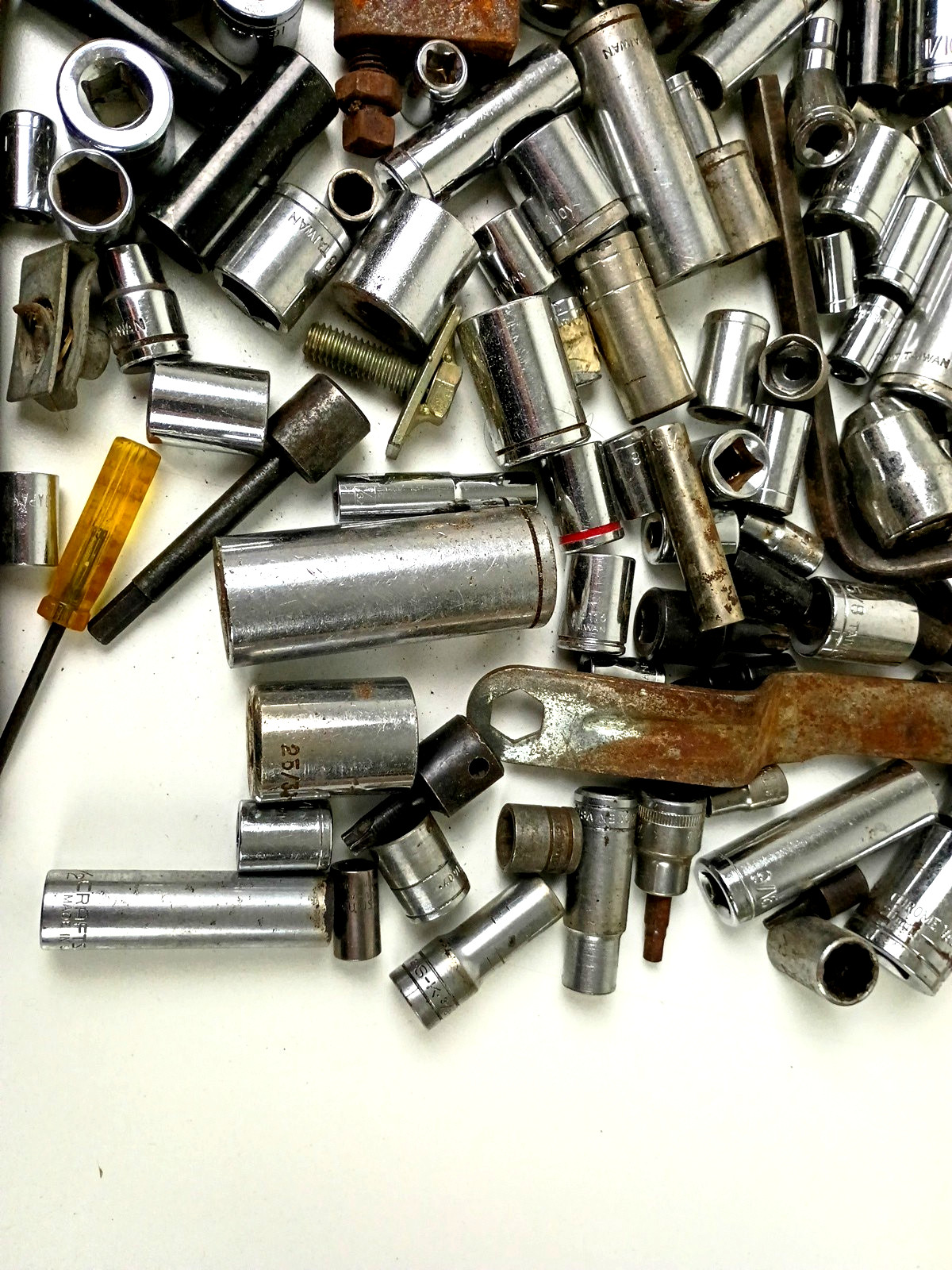 Bulk Tool Lot Misc. Sockets Hex Keys Chisel Over 11 Pounds