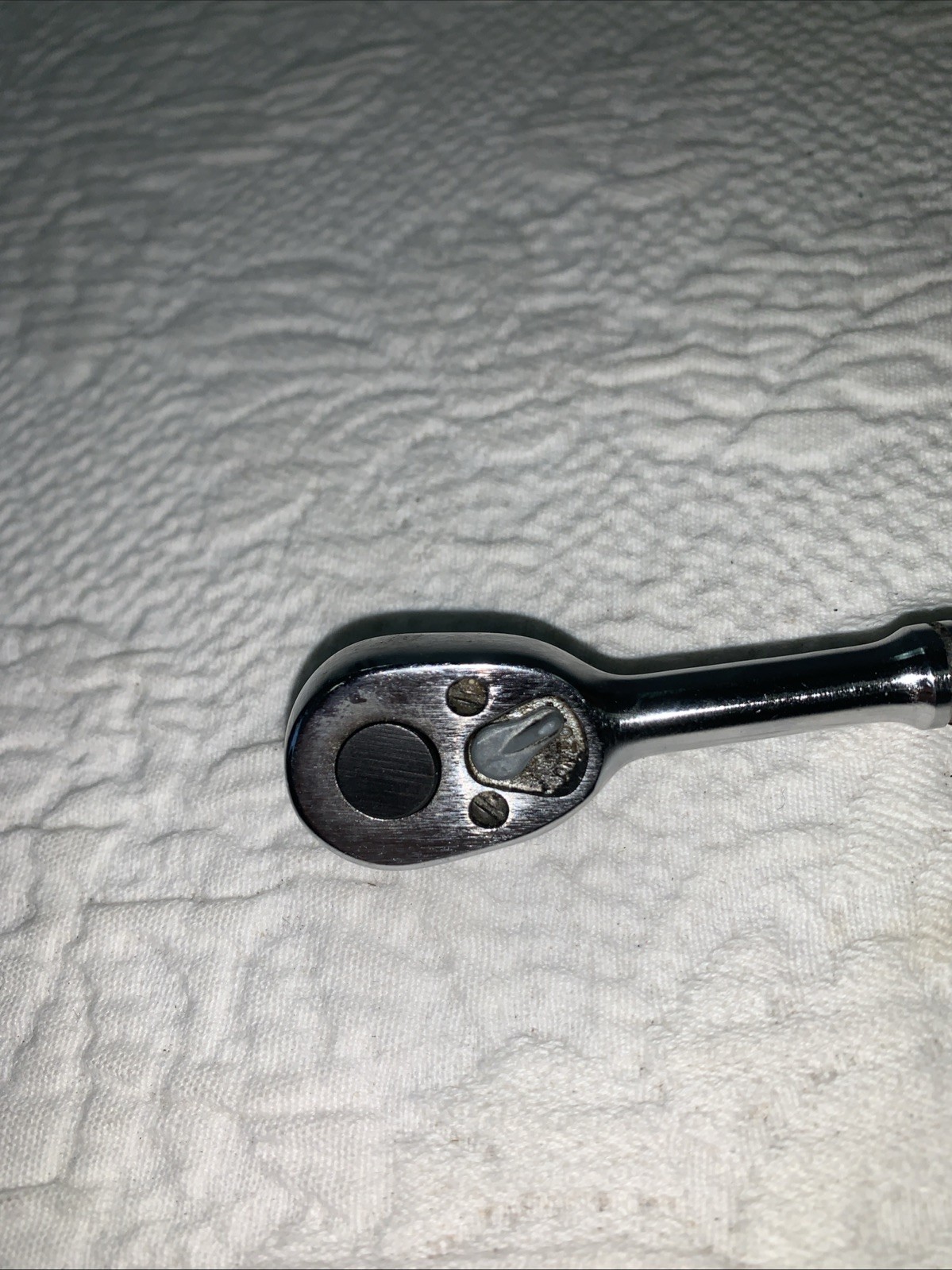 Snap On Tools 1/4” Drive Mini Stubby Compact Chrome Ratchet TM 70 USA Made