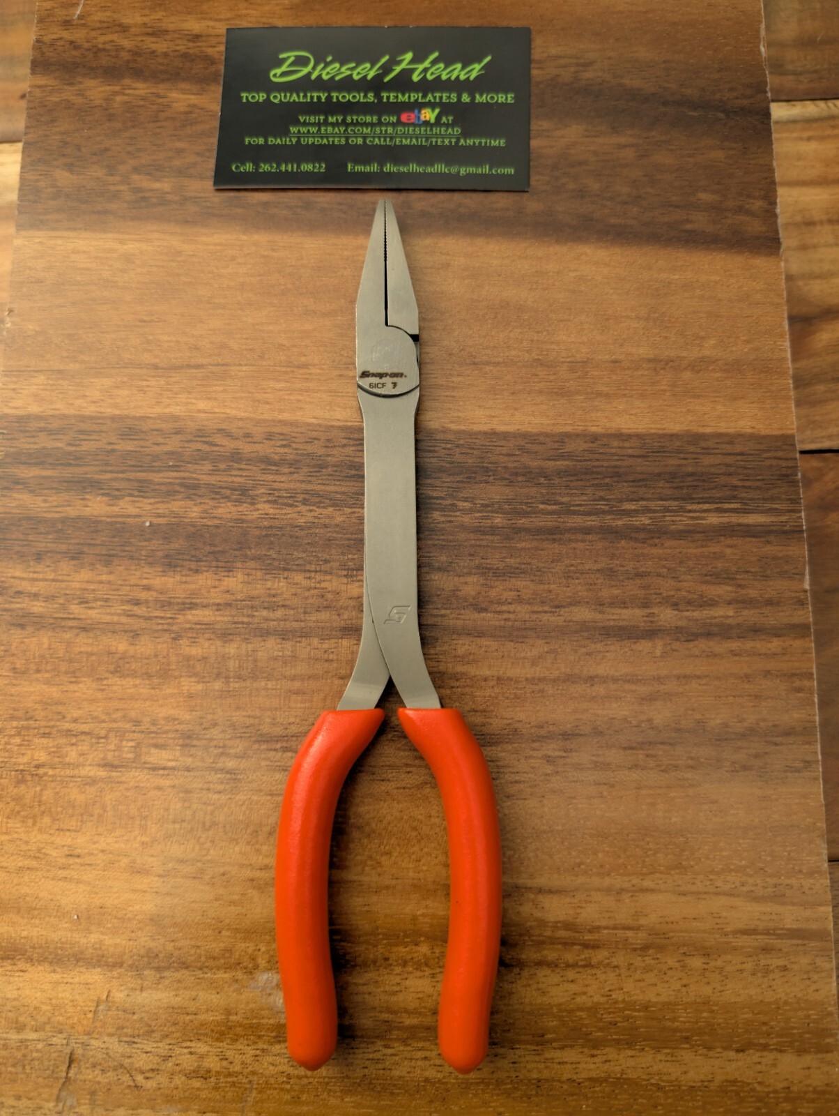*NEW* Snap On 61CF Orange 8″ Talon Grip™ Duck Bill Pliers – FREE SHIPPING