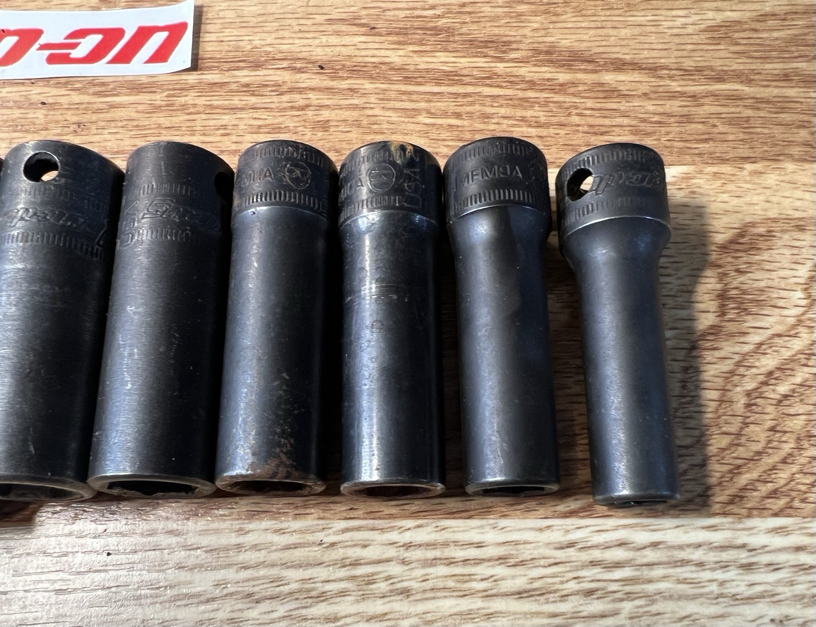 Snap On 14 Pcs Socket Set SIMFM Deep 6 Point Impact 3/8″ Drive 8mm-19mm 21&24mm