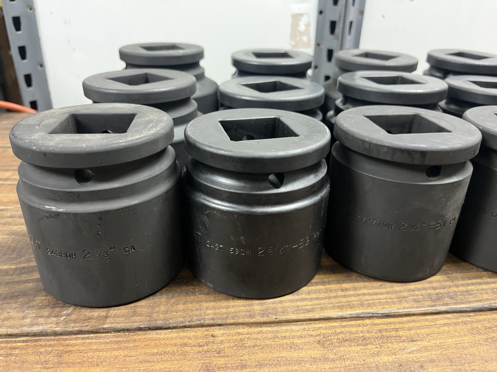 OZAT 2″–3″ 12 Point Impact Socket Set & Adapters 1.5″ Drive SAE Excellent 20 pcs