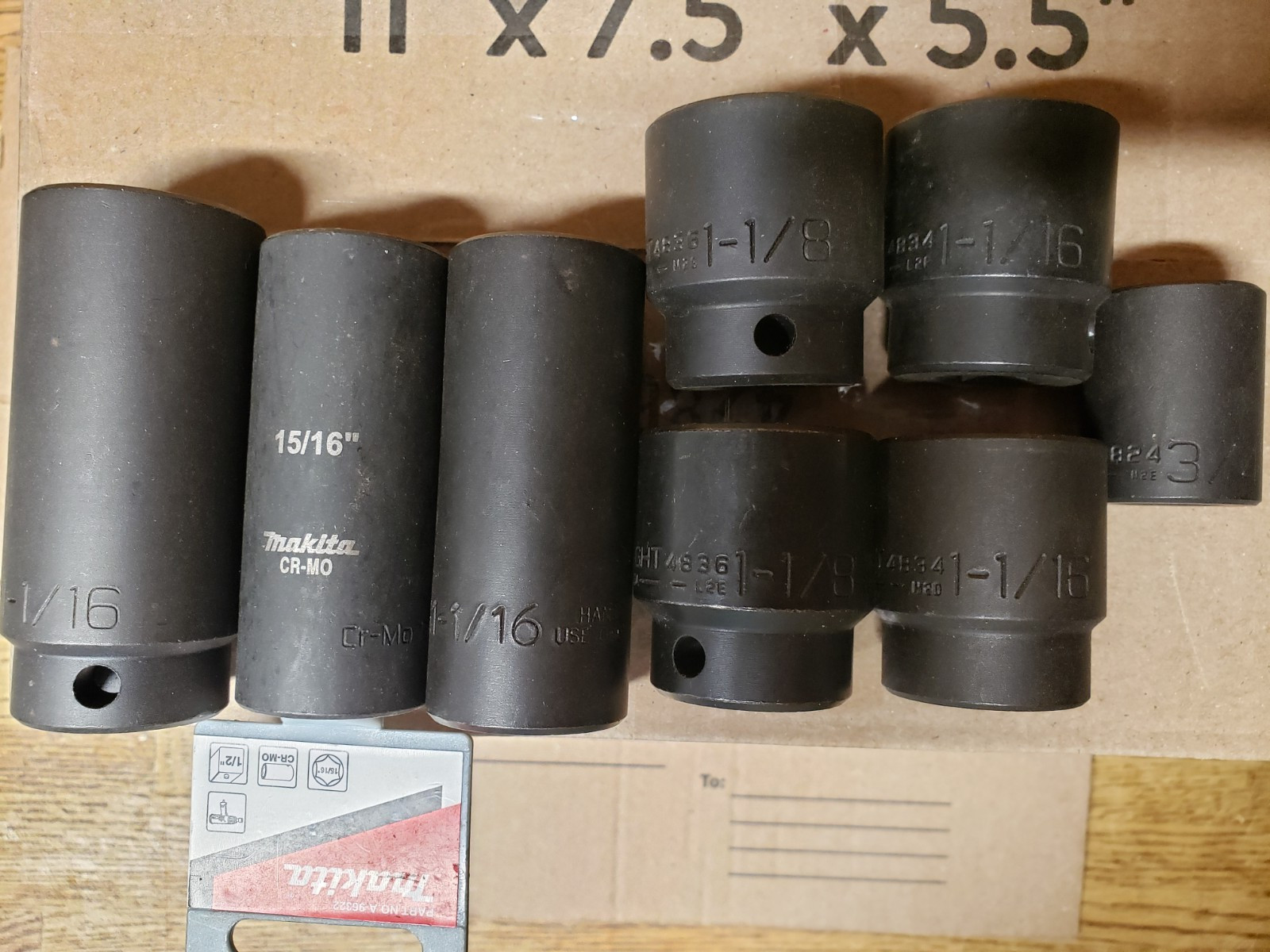 Deep Well & Standard Impact Sockets-(New-Qty. 8) Various Sizes-See Below
