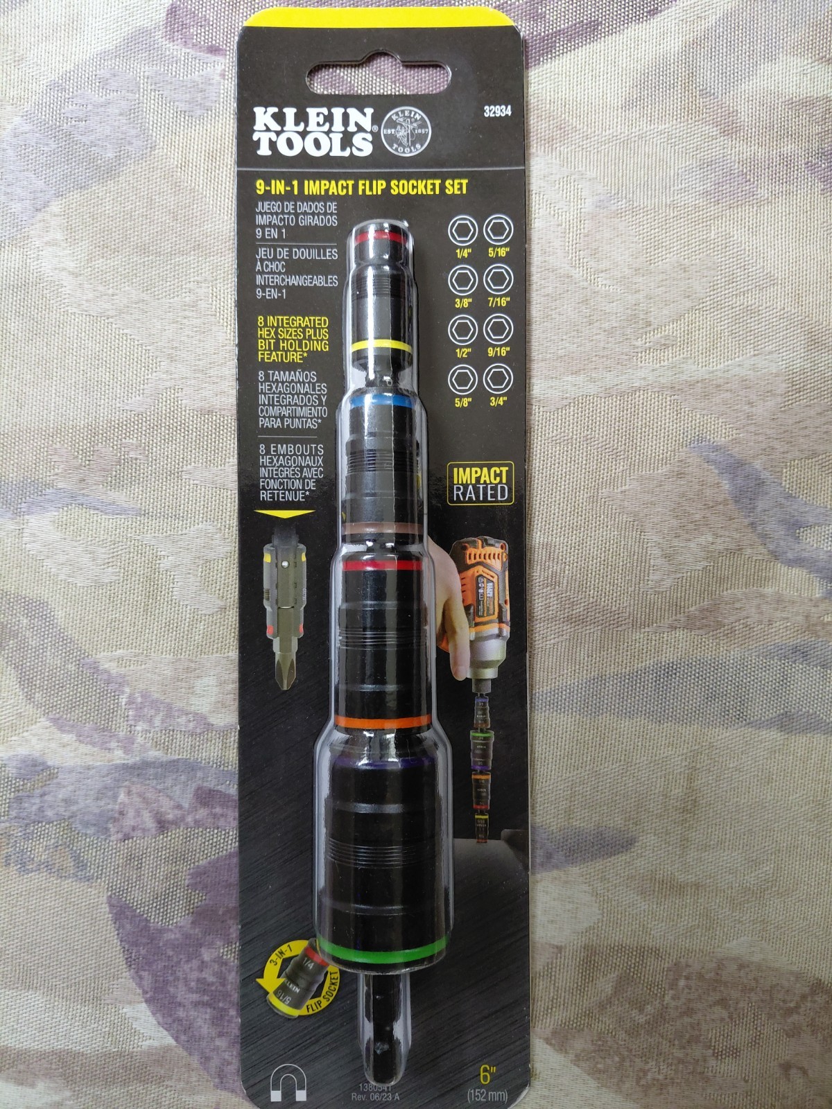 Klein 9-in-1 Impact Socket Set with Flip Sockets & Strong Magnet for Efficiency