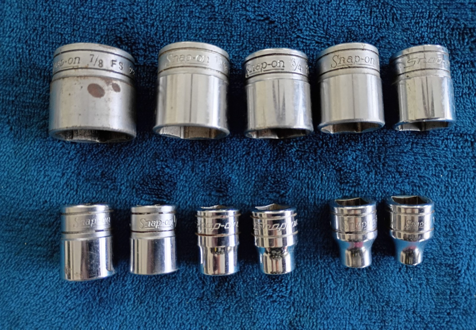 Snap-On USA [FS081-FS281] 11-Pc. 1/4″-7/8″ 3/8″-Drive 6-Point Shallow Socket Set
