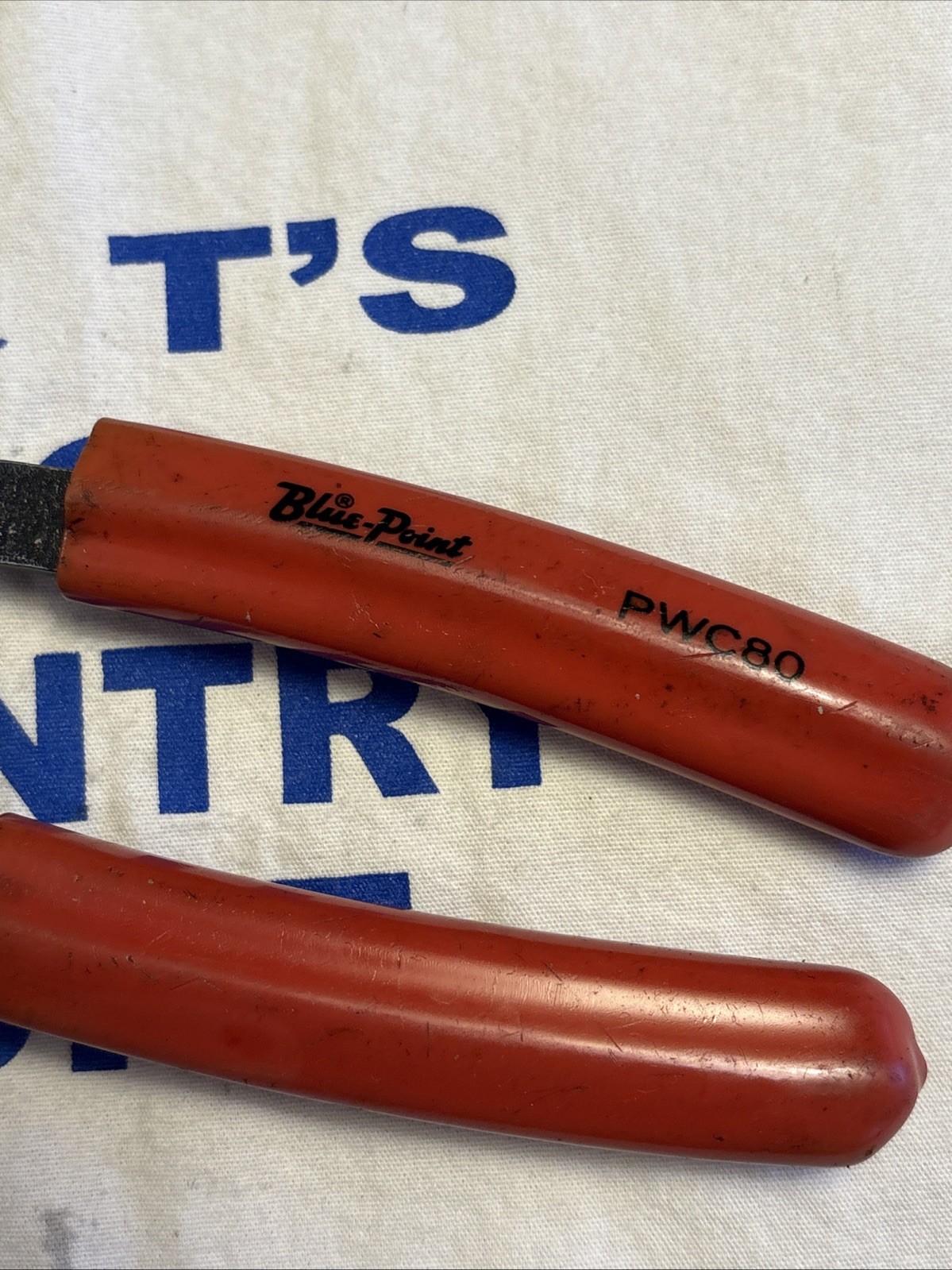 Blue Point USA Battery Cable Wire Cutters 8″ Long Pliers Red PWC80