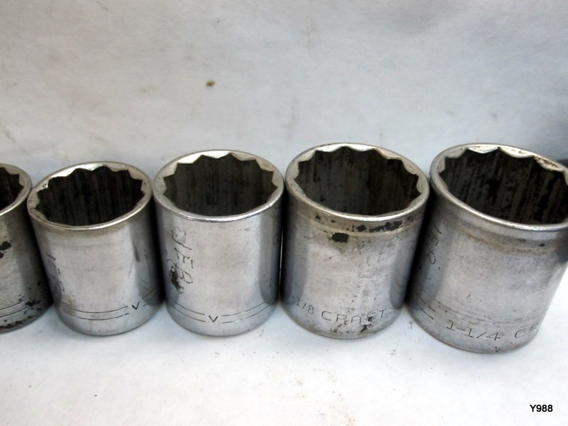 CRAFTSMAN set of 7 JEB sockets mix lot see description