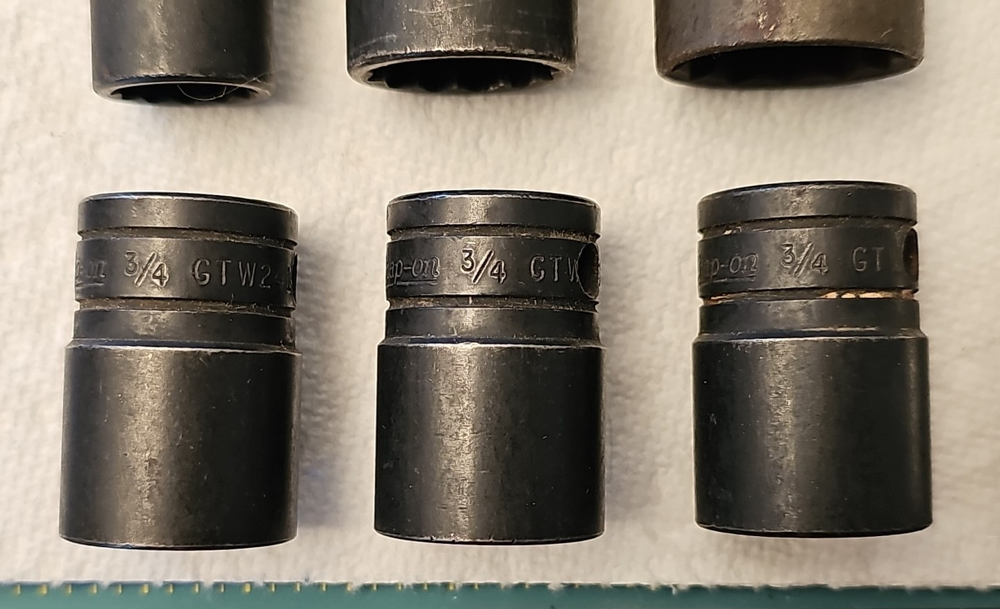 Lot of 11 Snap On 1/2″ Dr SAE Sockets-Deep Shallow 6 & 12 Pt 9/16″ t0 1-1/16″