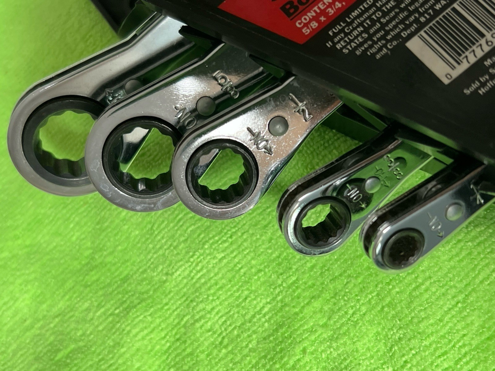 CRAFTSMAN 42160 5-Piece Flat Ratcheting Box End Set ( 10 Sizes in 5 Wrenches )