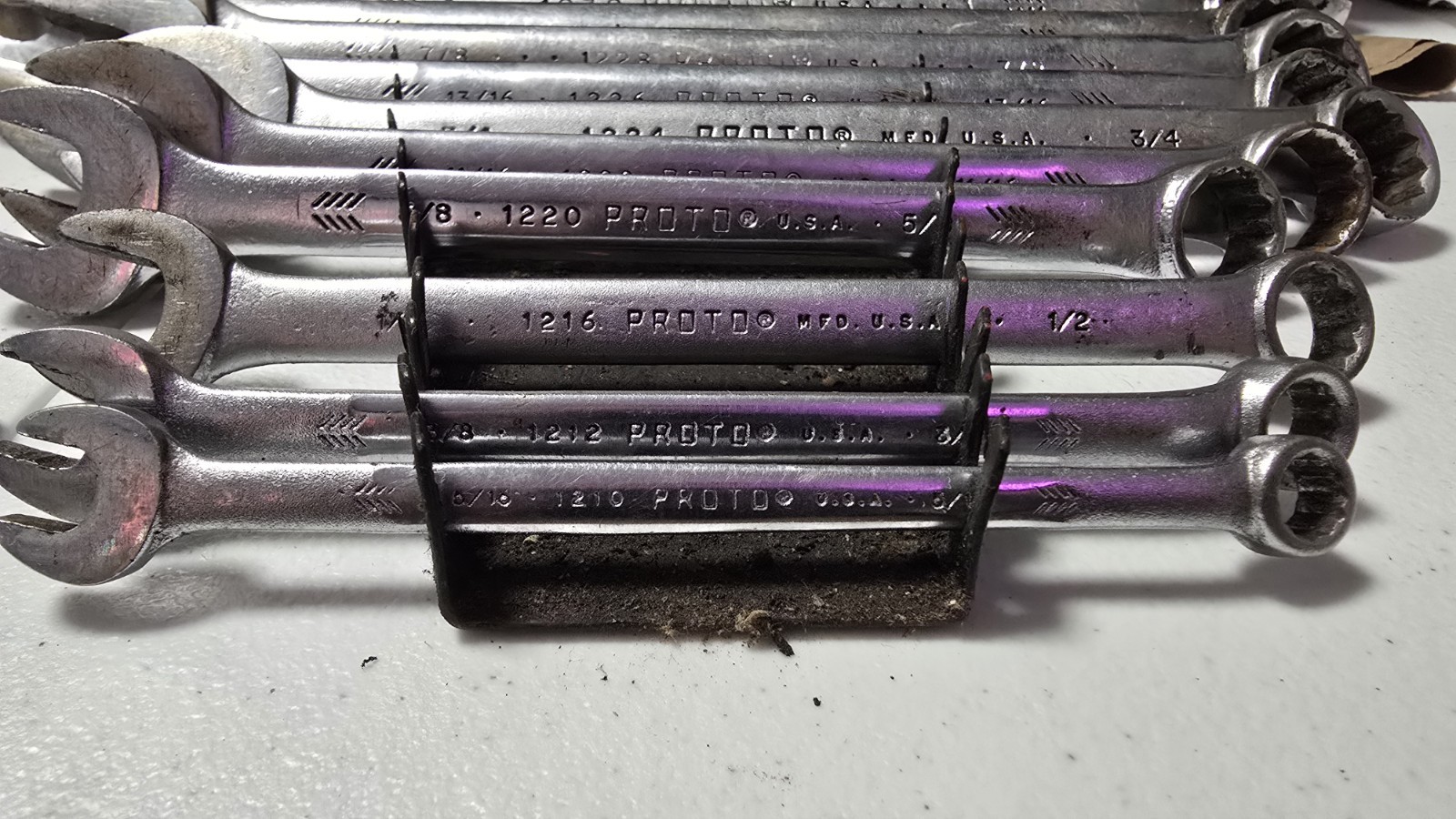 Vintage Proto Professional SAE Combination Wrench lot 13 Piece USA 5/16 – 1 1/4