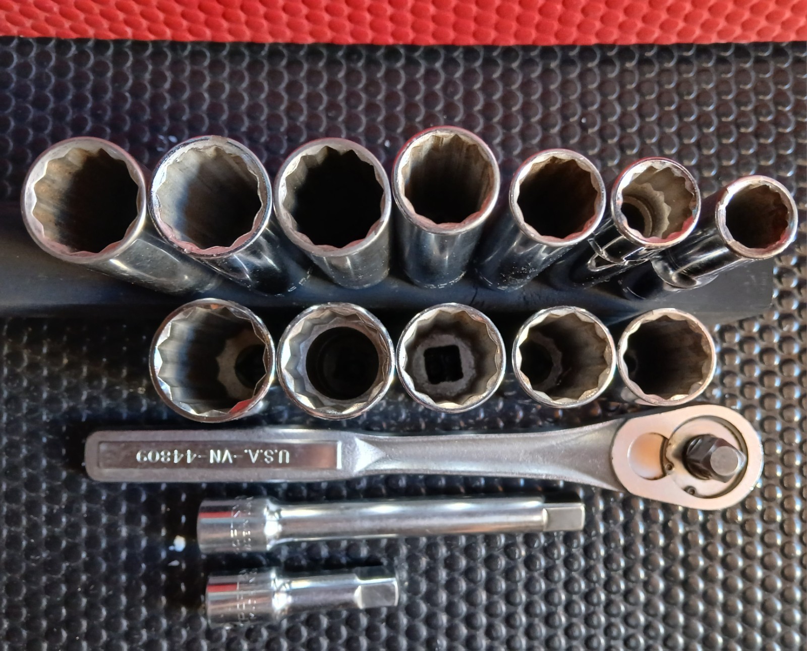 🇺🇸 CRAFTSMAN 1/2″ Dr SAE 15pc Deep Socket & Rachet Set: 9/16″ to 1-1/8, 12-pt