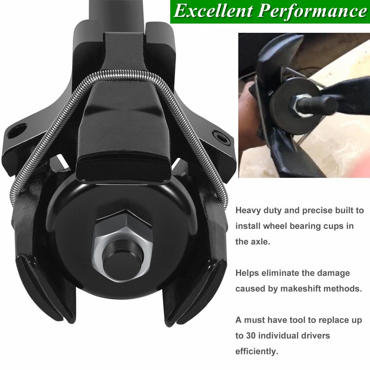 7180 Wheel Bearing Cup Remover Installer Tool For 3 5/8″ to 6 1/2″ OD Bearing