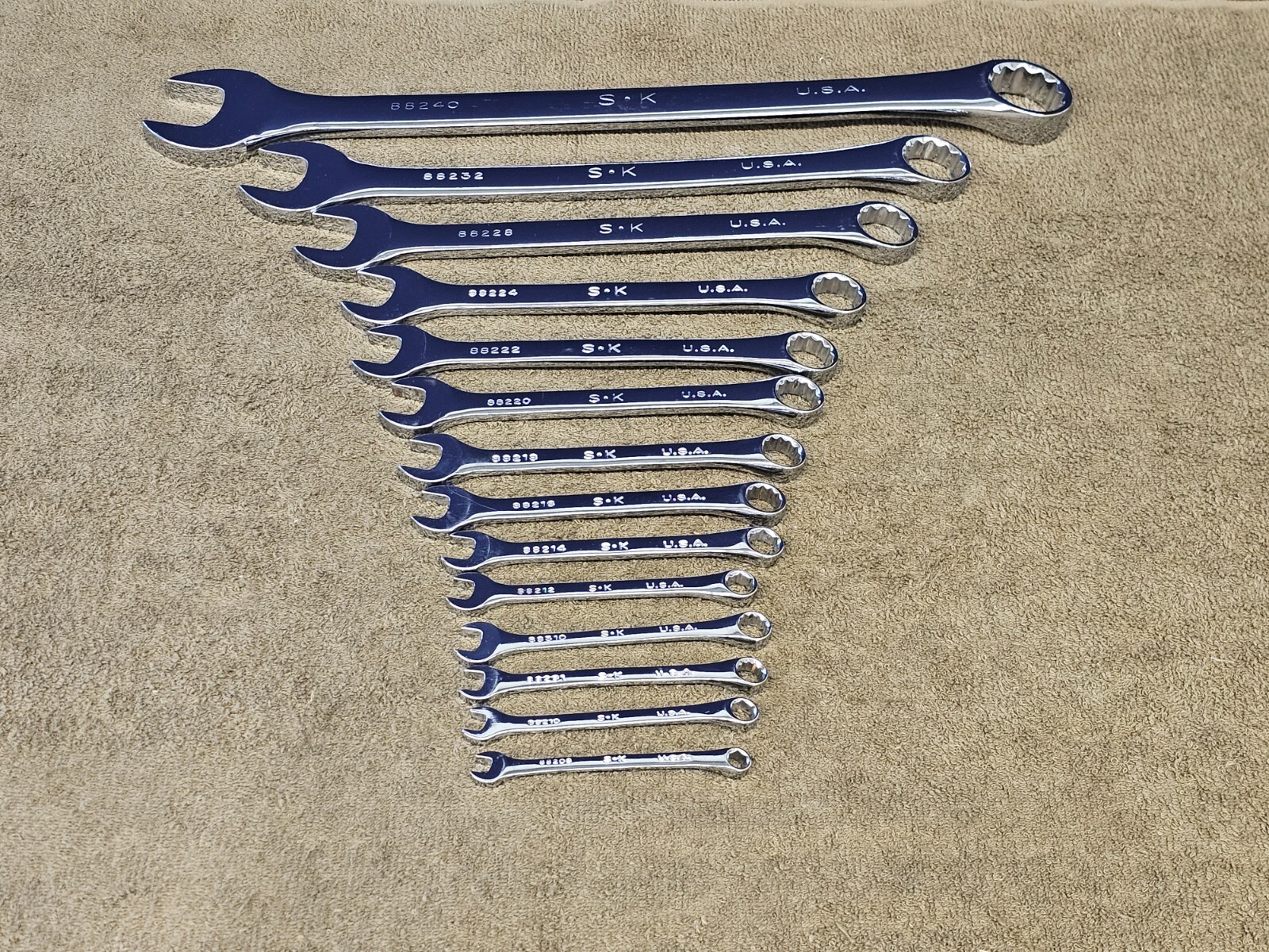 SK Combination Wrench Set SAE 88232 1-1/4 7/8 3/4 9/16 1/2 3/8 1/4 10mm 88000