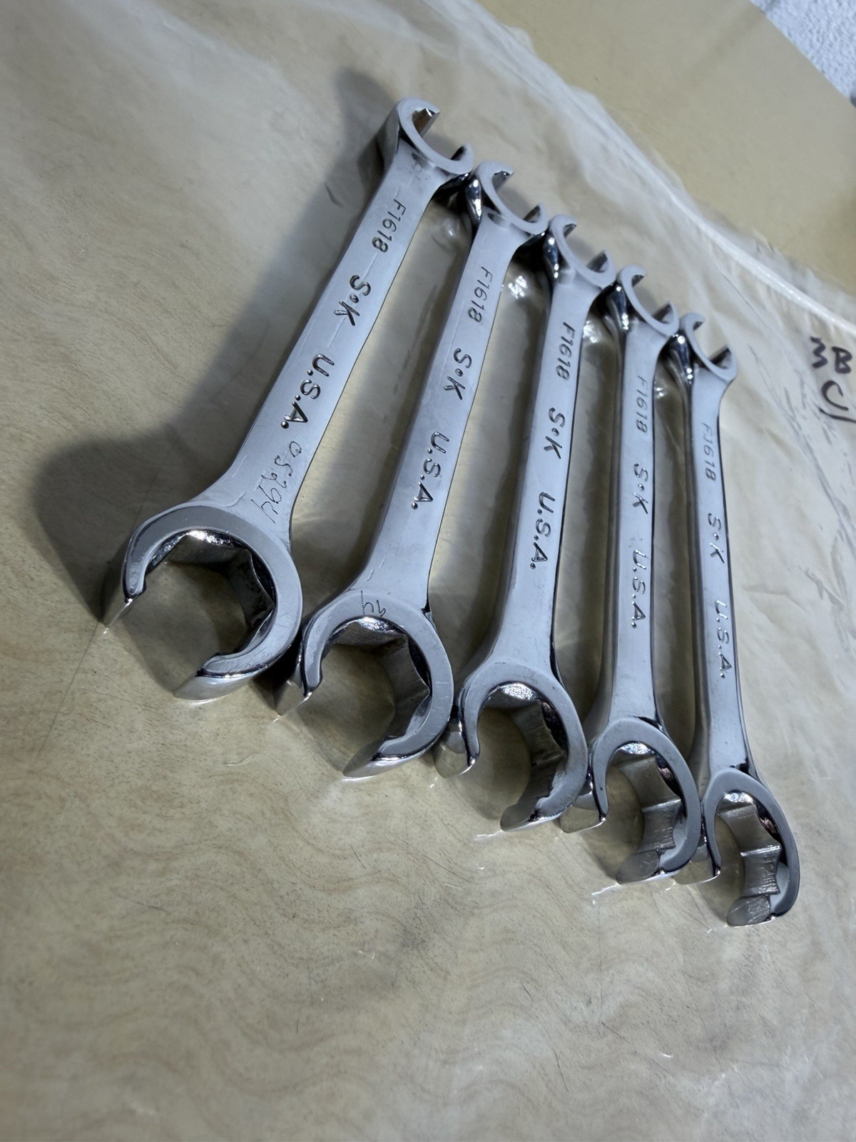 5 pieces – SK Wrench Lot 1/2 9/16 F1618 USA Flare Nut