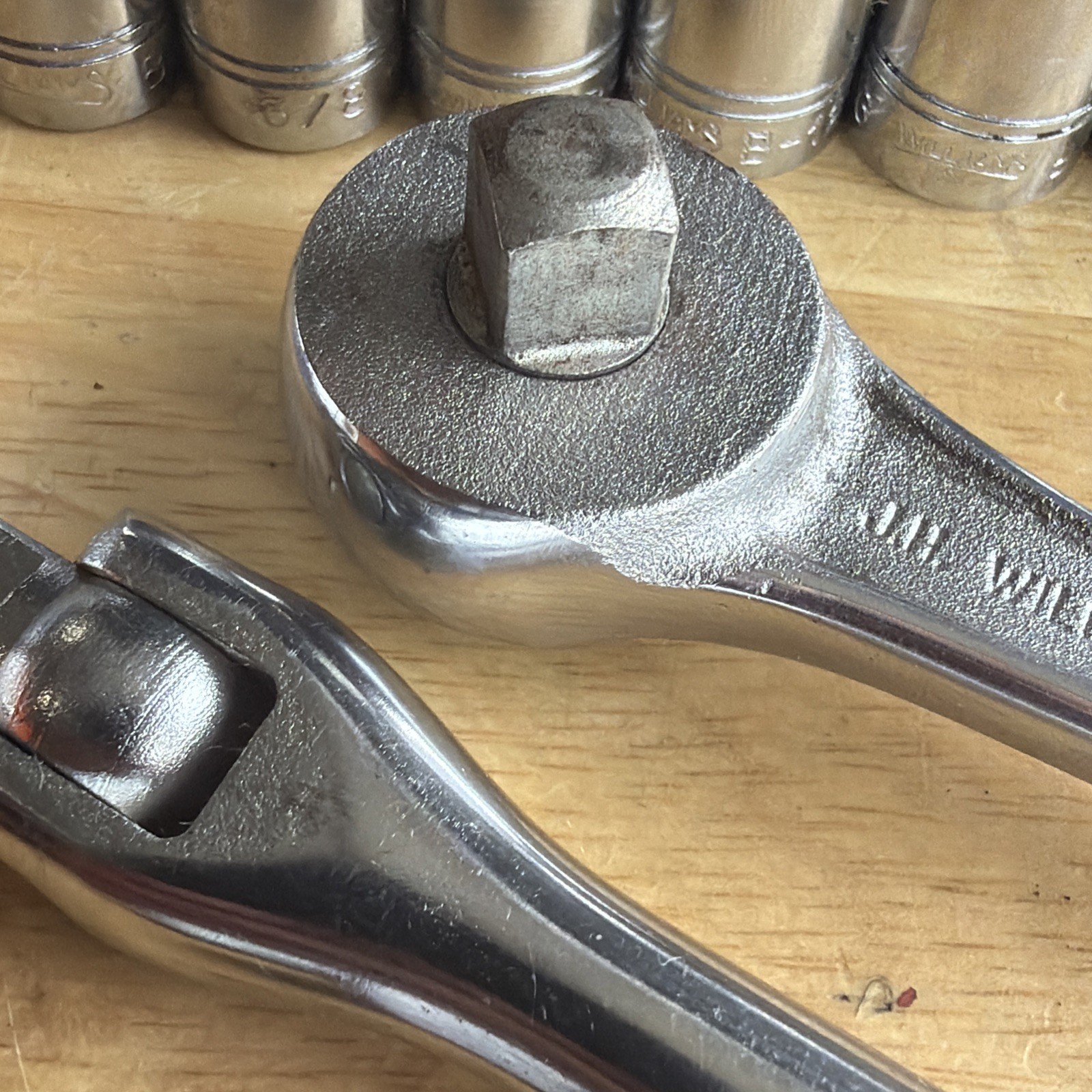 Williams Tools SAE Shallow Socket Set 3/8″ Drive W/ Extras 17pc WSB-1 Vtg USA