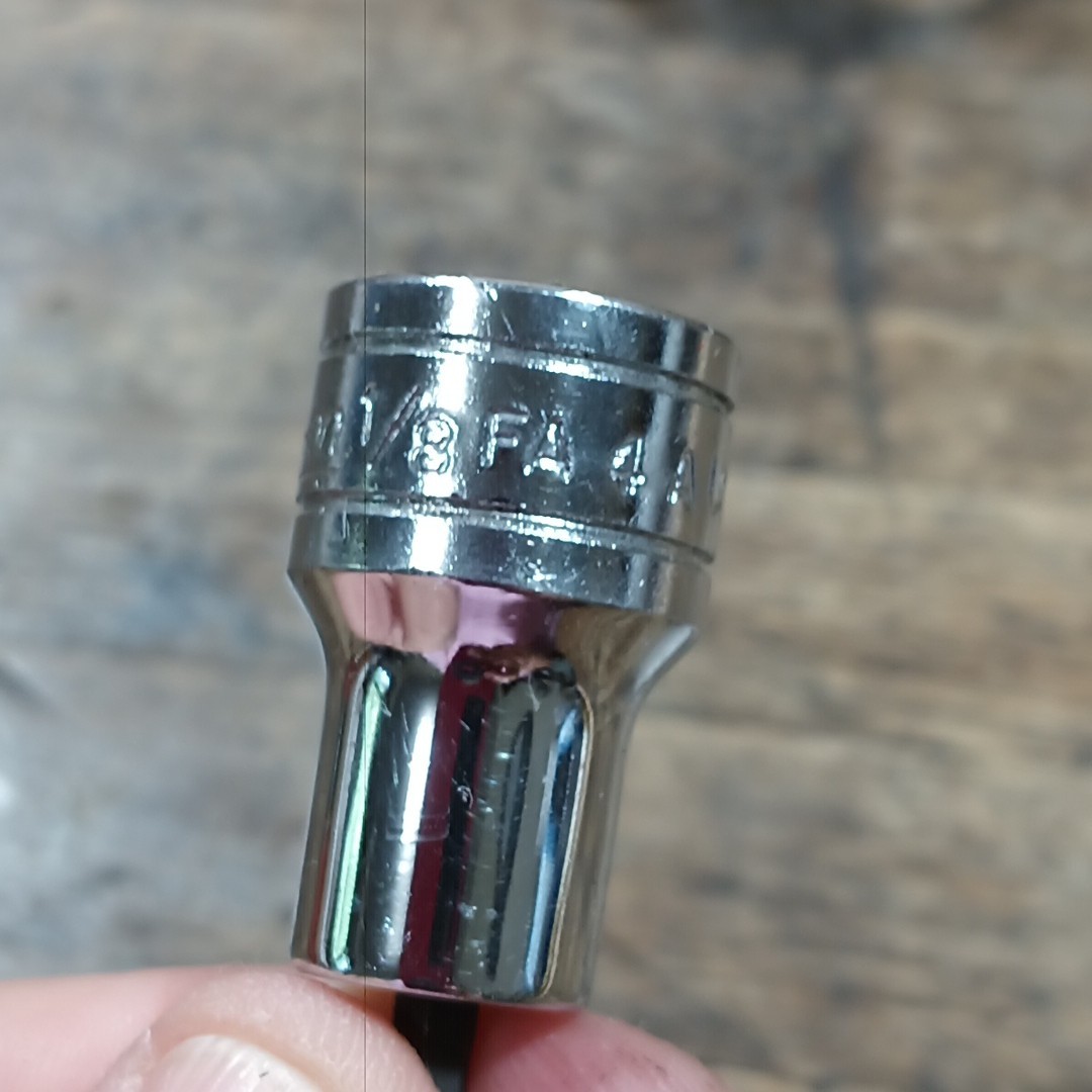 Snap-On Hex Bit Sockets 3/8 Drive FA4A FA4.5A FA5A FA6A FA7A FA8A FA10 Metal Cas