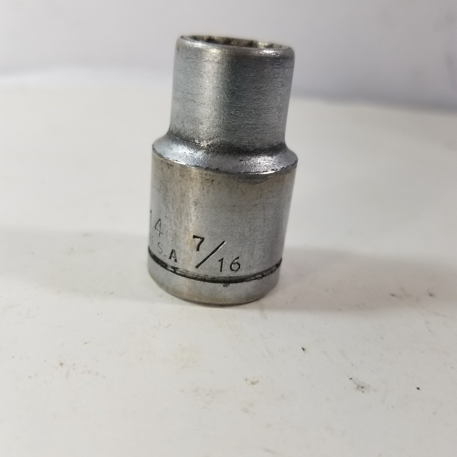 Fleet SAE Socket 7/16″, 12 point, 1/2in drive. R-1214 Made in USA
