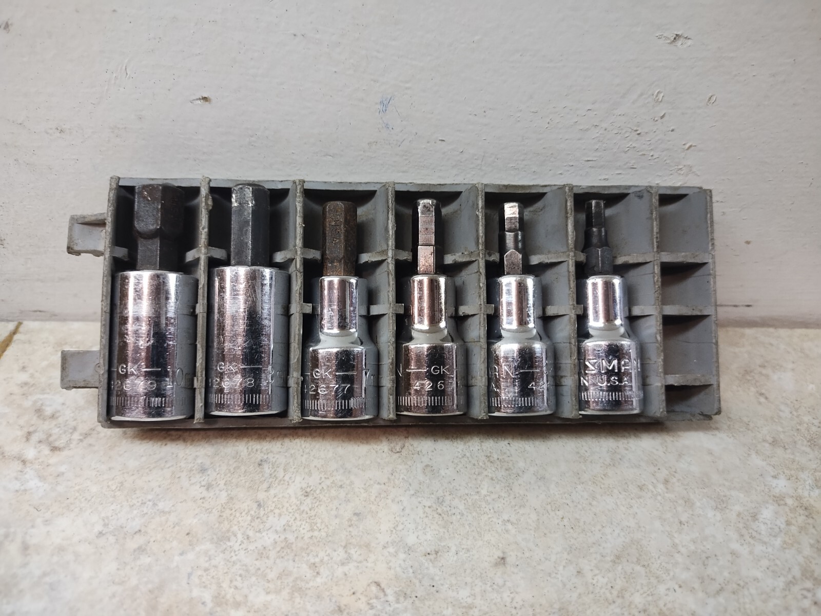 Craftsman 6 Pc. «GK» Metric Hex Bit Driver Socket 3/8″ Drive USA
