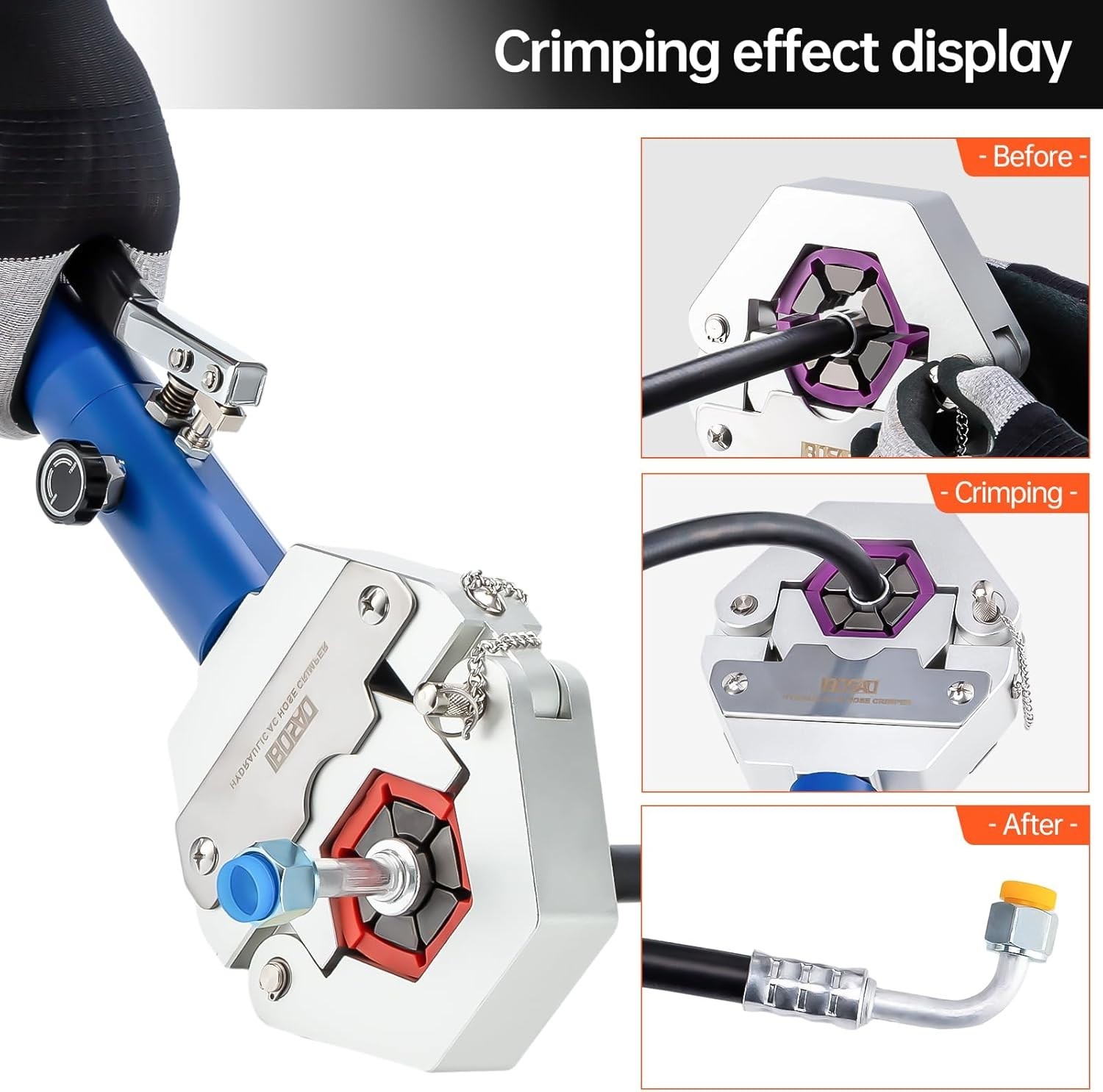 Durable Hydraulic AC Hose Crimper Kit 71500 – Beadlock Fittings Air Conditioning