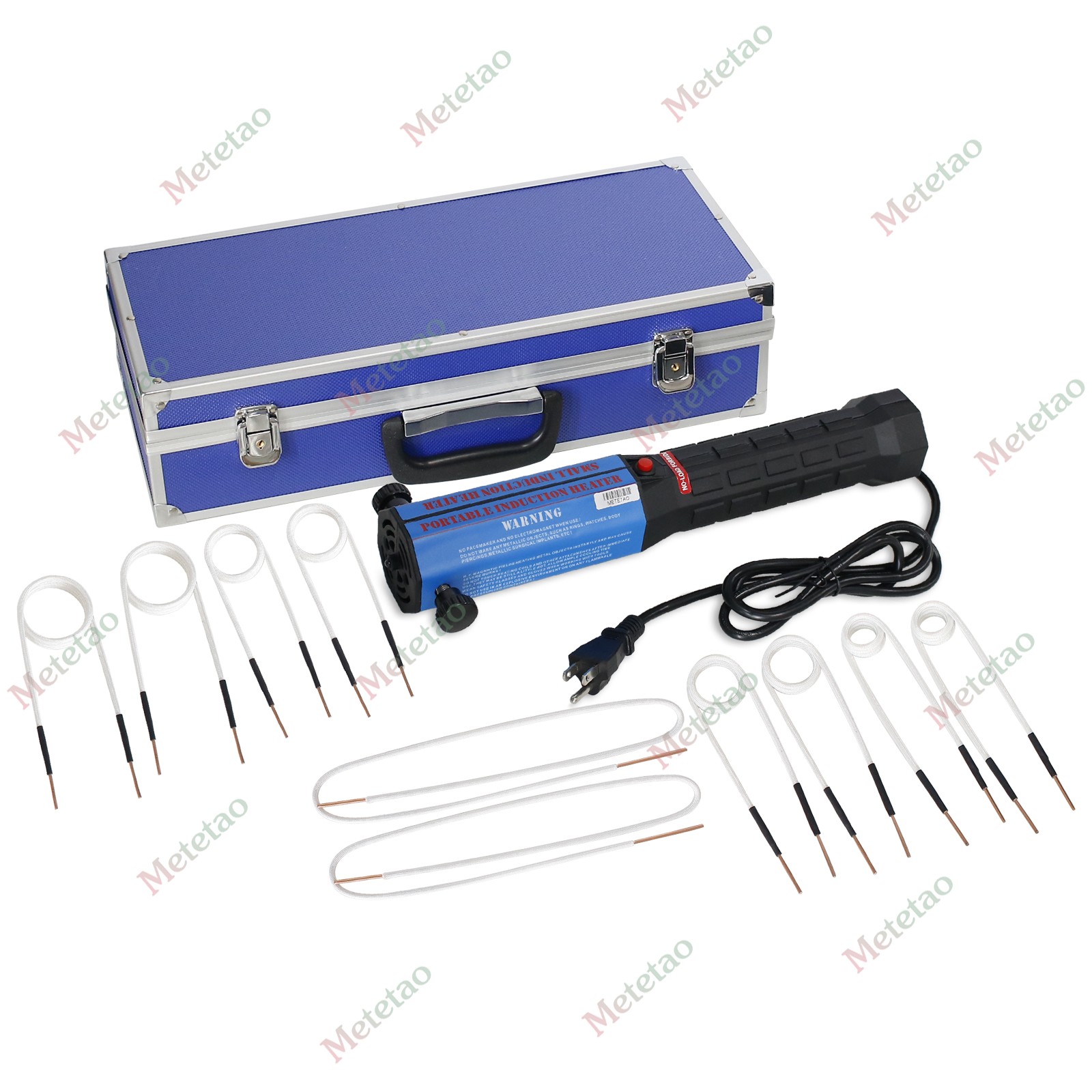 1300W Magnetic Induction Heater Kit with 10 Coils Portable Heat Induction Tool