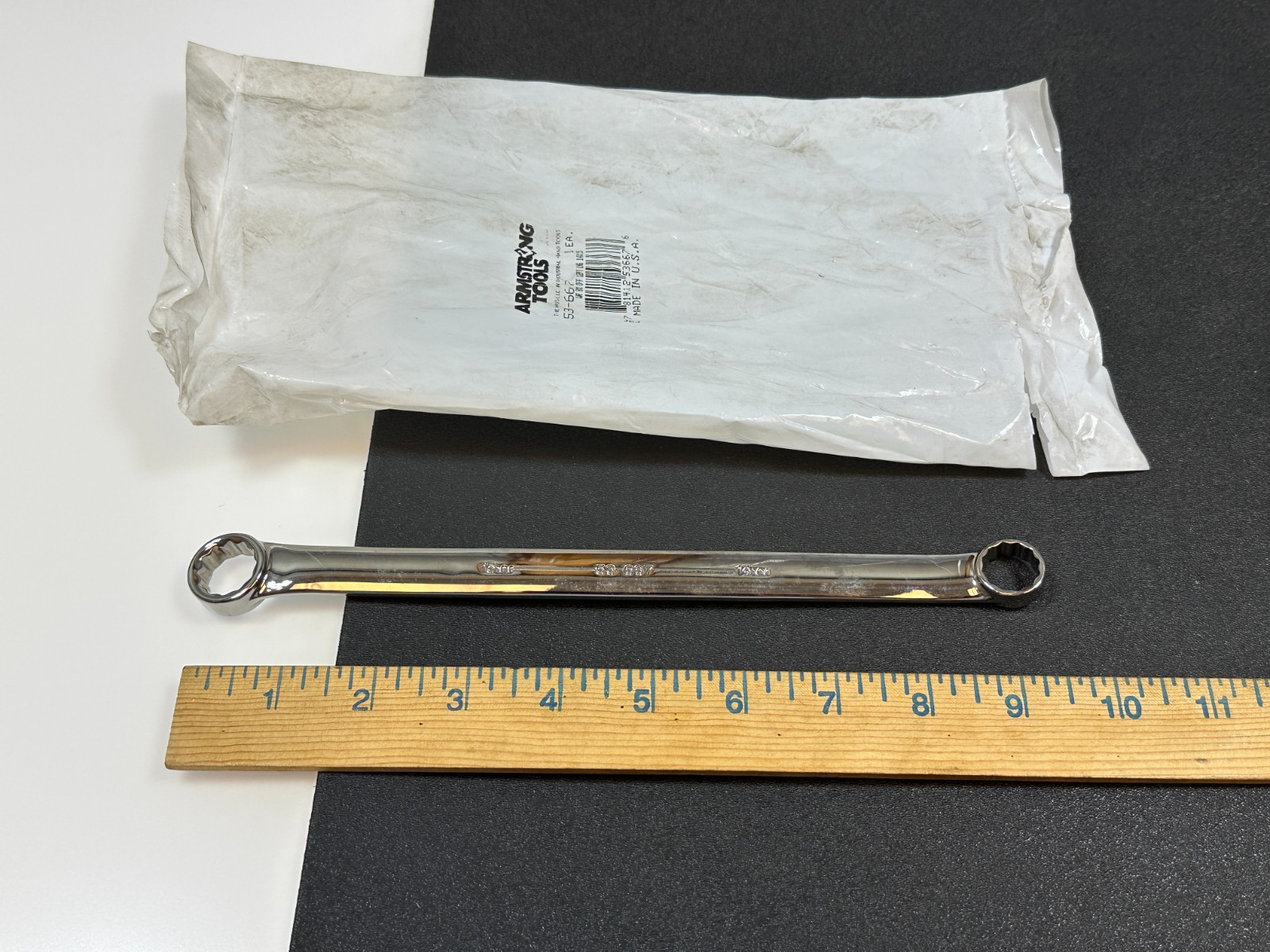 🇺🇸 Armstrong Tools USA 53-667 Metric 14mm x 15mm Long Box End Chrome Wrench
