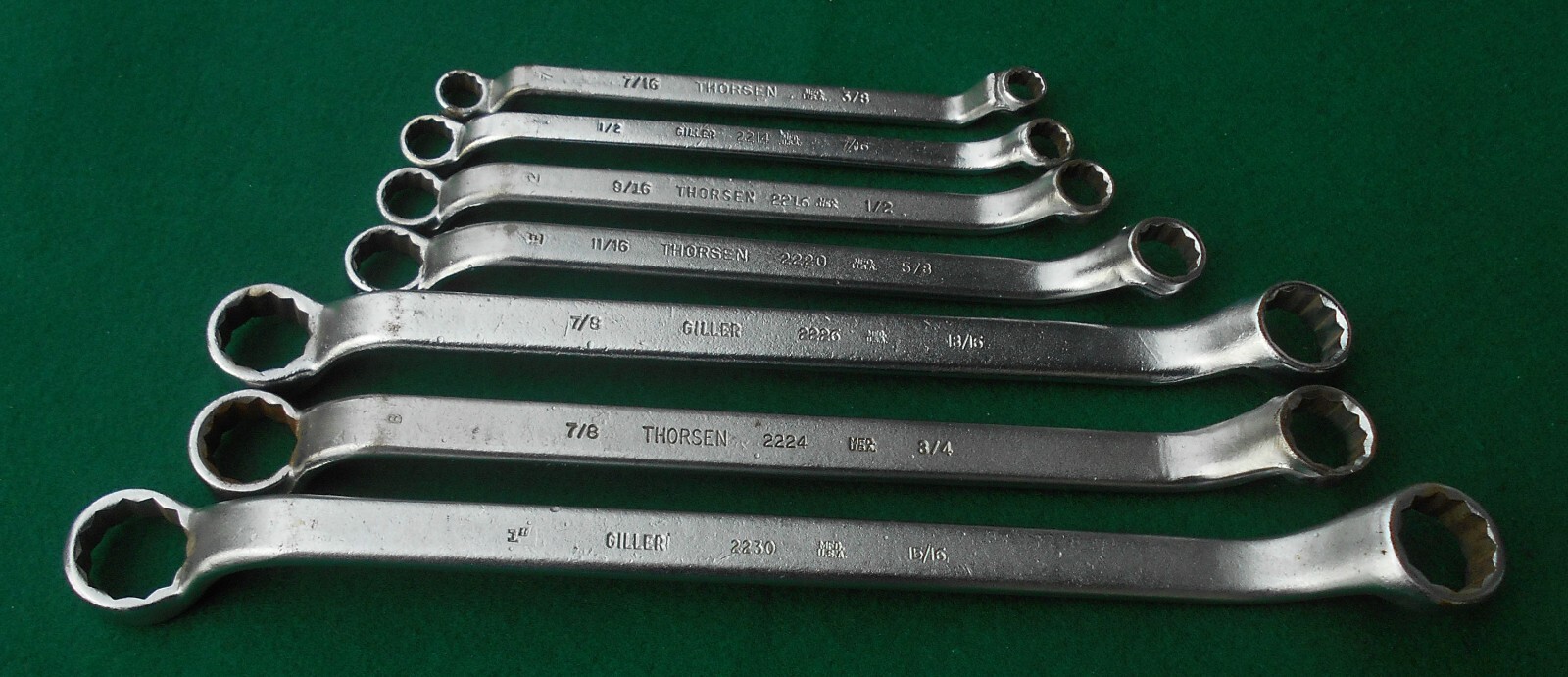 Thorsen Giller 7 pc Double End Box Wrench Set * CLOSE OUT! * FREE SHIPPING! *