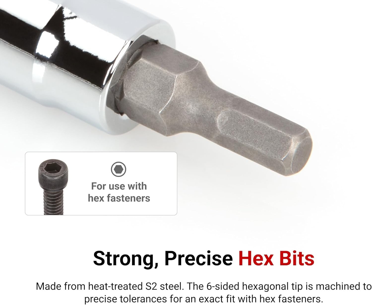 1/4 Inch Drive Hex Bit Socket 9/64 Inch S2 Steel Chrome Finish