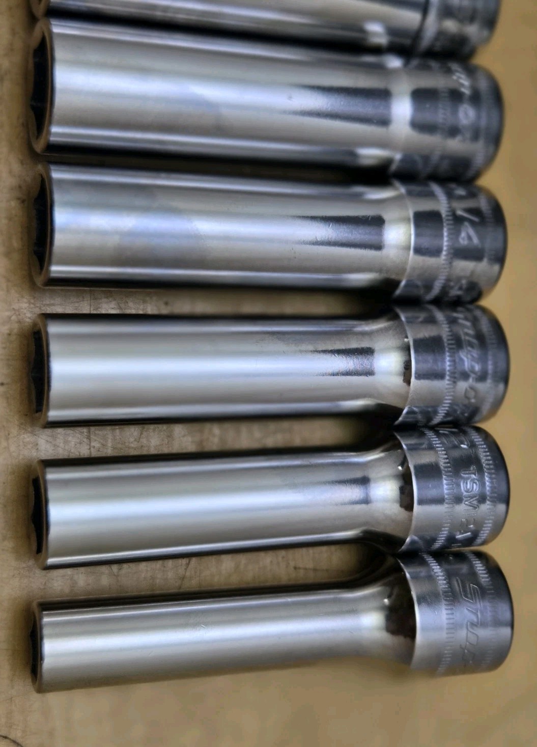 New Snap On 310TSM – 1/2″ Drive 10Pc Metric Deep 6 Pt Chrome Socket Set