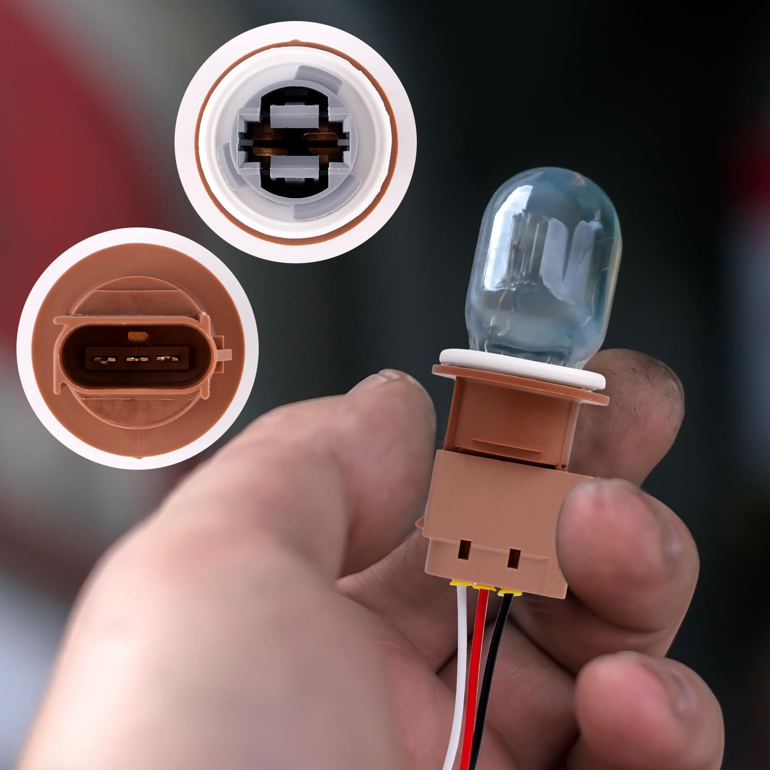 2Pcs Turn Signal Socket and Pigtail Connector, Tail Light Lamp Wiring…