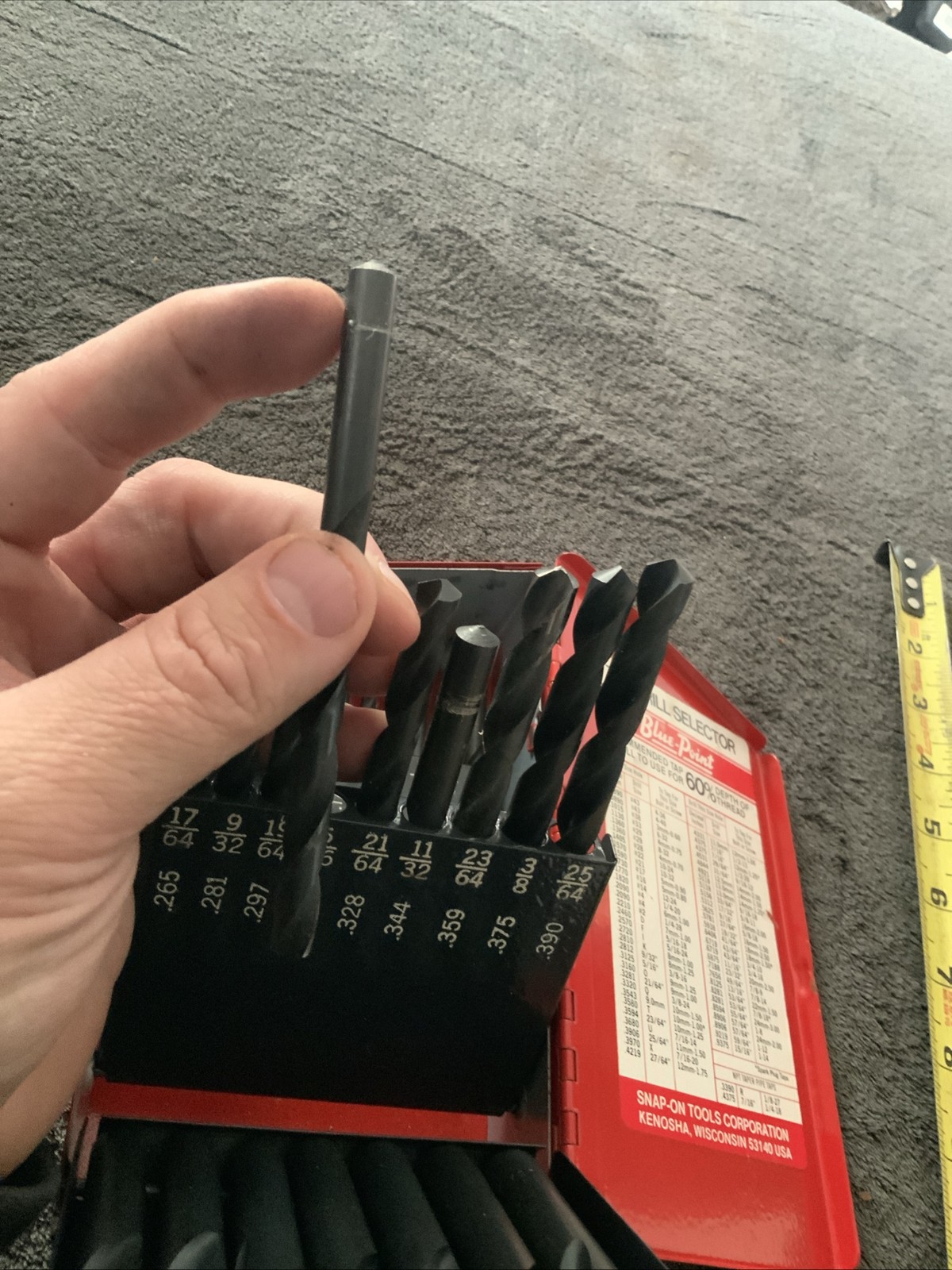 Blue Point Drill Bit Set, Missing 1….see Description….