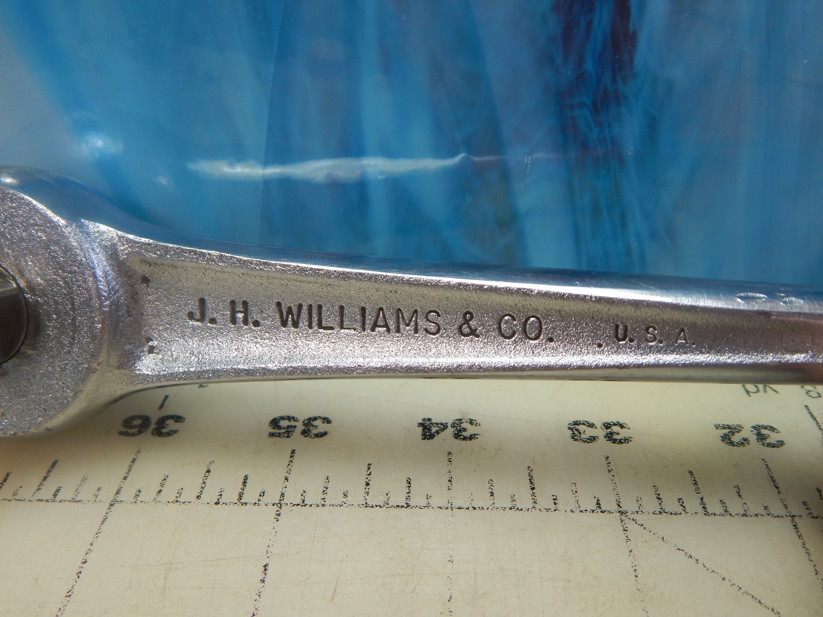 J.H. Williams 1/2″ Dr. Ratchet S-52 Super ratchet Vintage 11″ FINE TOOTH