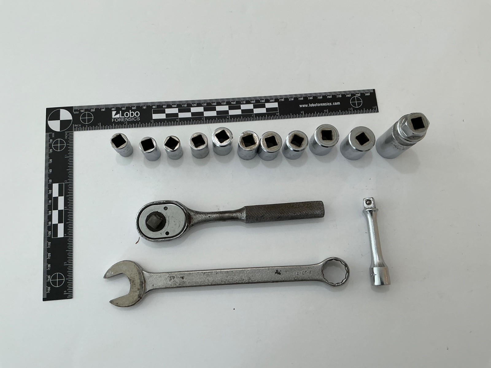 Asst Fleet tools 14 pc rathcet, extension, 11 sockets, wrench USA all for $25