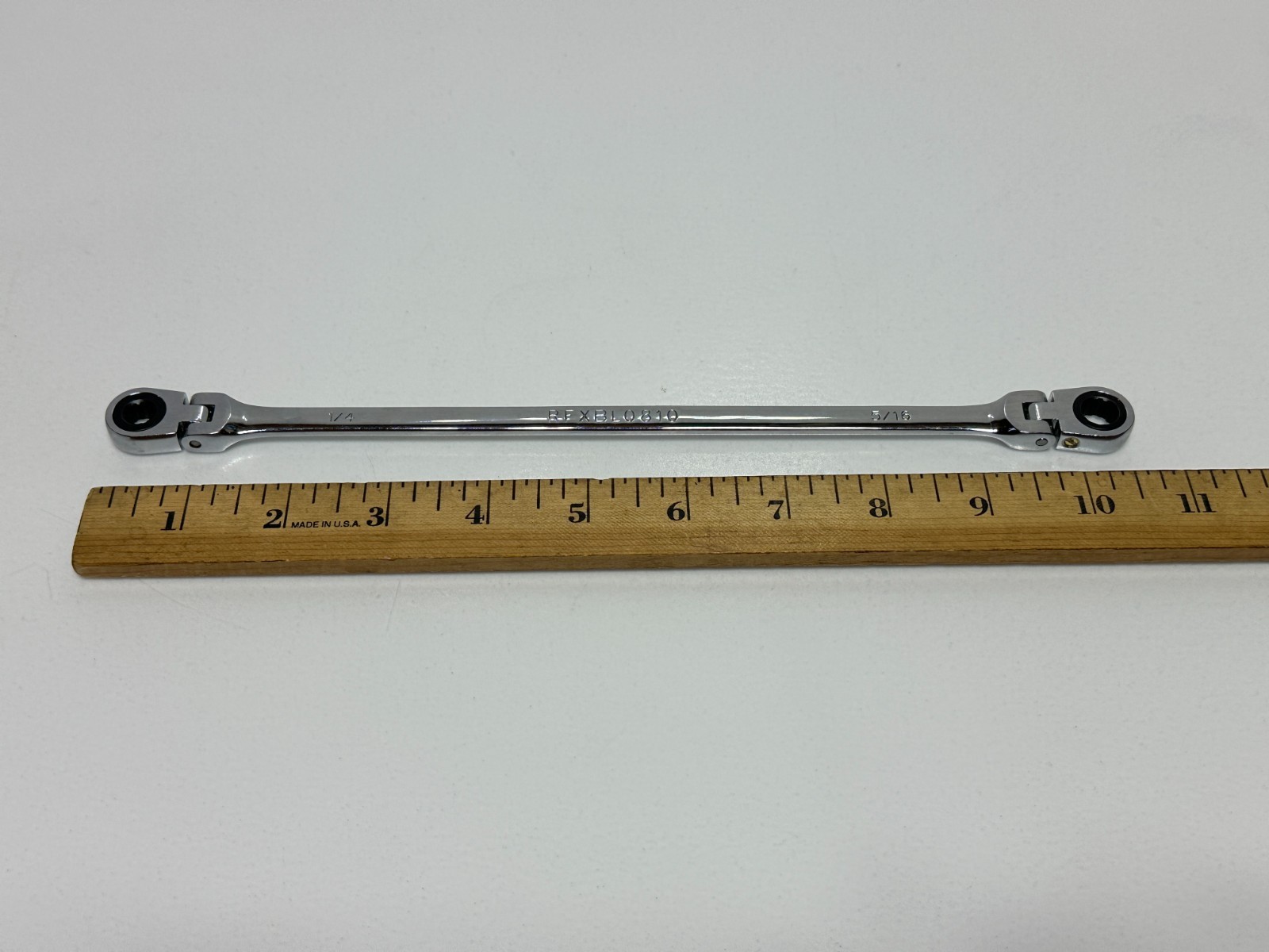 Matco Tools RFXBL0810 SAE 1/4″ x 5/16″ Extra Long Double Flex Ratcheting Wrench