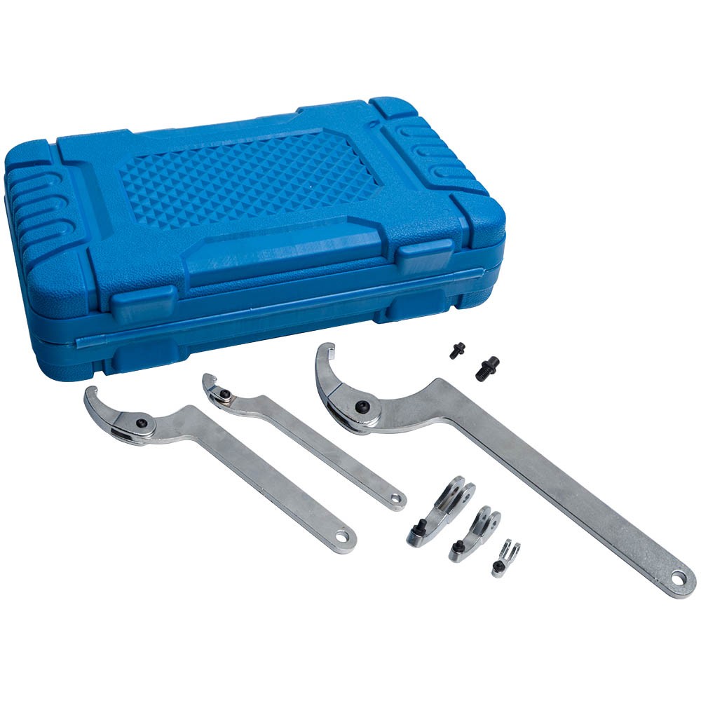 Adjustable Hook & Pin Spanner Wrench Tool Set Locking Nut Wrench 35-120mm New