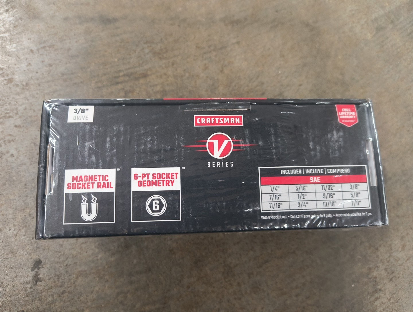 CRAFTSMAN V-SERIES Socket Set, Deep SAE, 3/8 Inch Drive, 12 Piece (CMMT17360V)